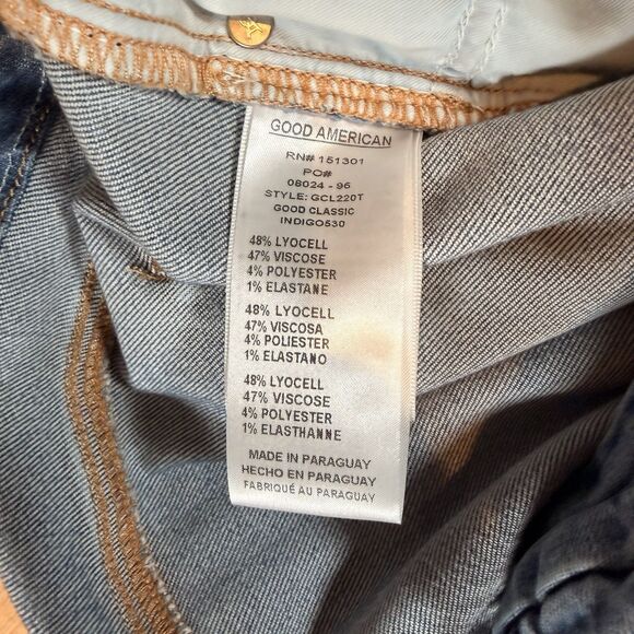 NWT Good American “Good Classic” Women’s Jeans Size 24 Indigo Blue MSRP $165 - Picture 4 of 9
